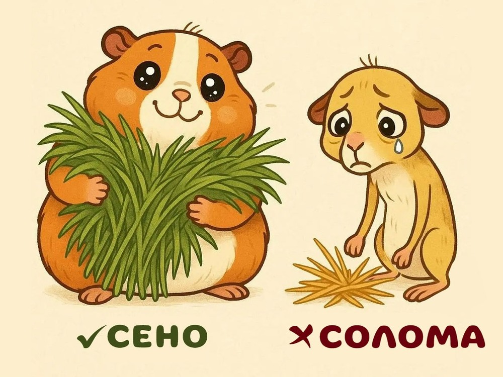 Инфографика: отличие сена и соломы